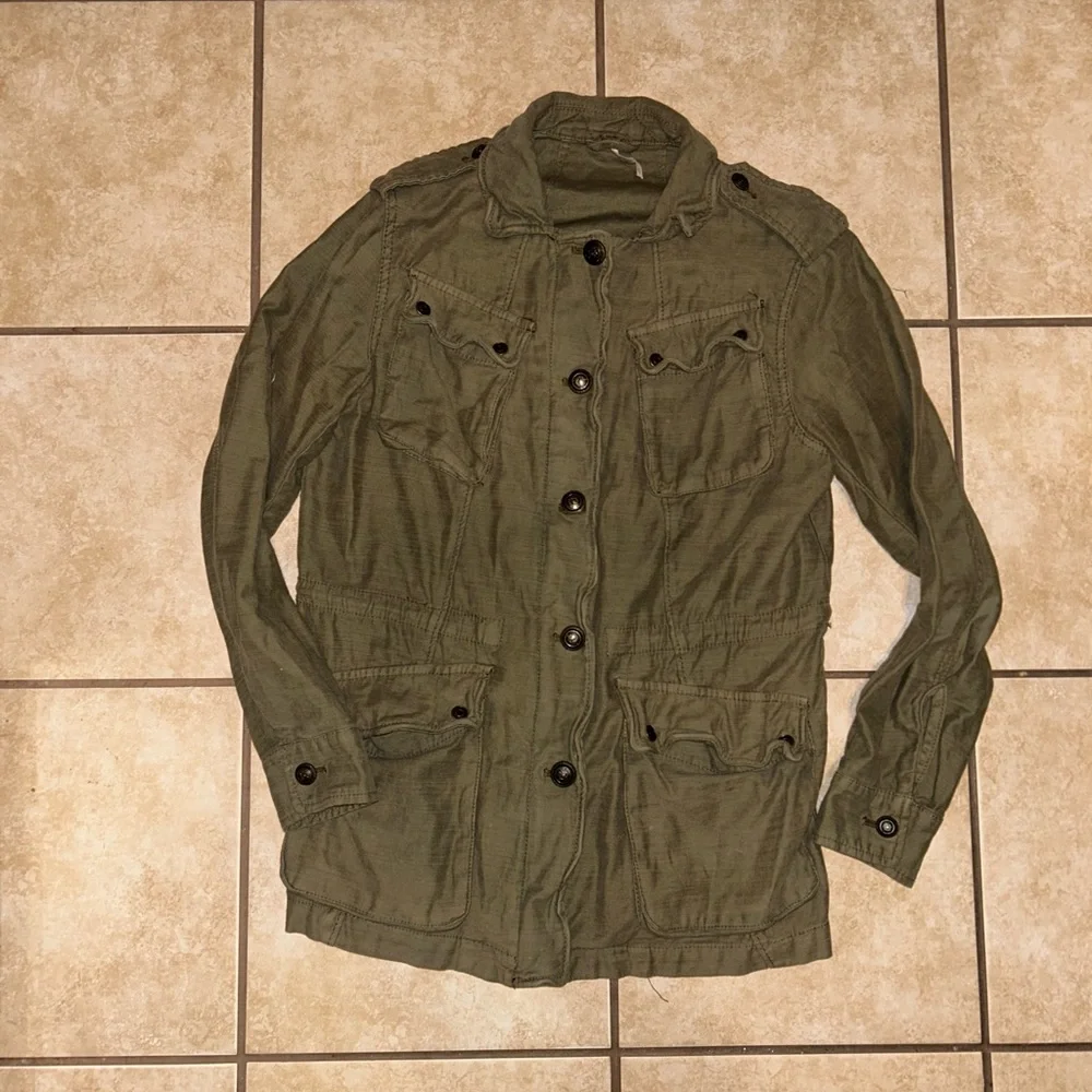 Free People Not Your Brothers Surplus Jacket Military Moss Green xs - Picture 1 of 6